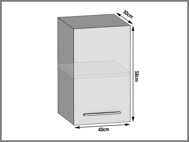 Szafka kuchenna wisząca TOR SG40/2/WT/GW1/0/U