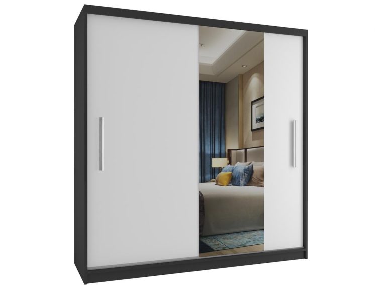 Szafa przesuwna 158 cm z lustrem biały mat Producent MSE SZP3/1/B/1W1L/AL