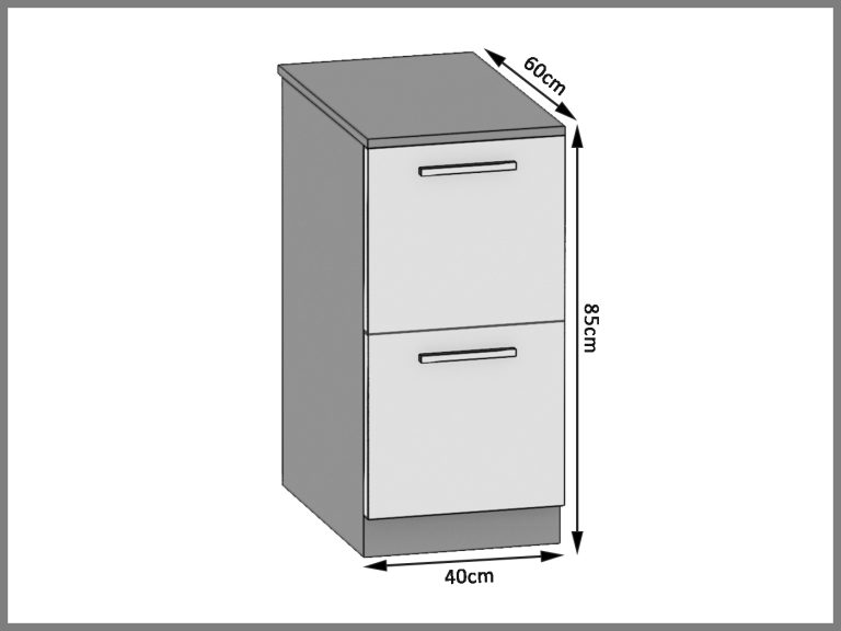Szafka kuchenna stojąca TOR SD2-40/0/WT/HK/0/U