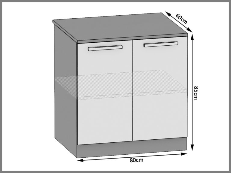 Szafka kuchenna dolna 80cm dąb sonoma TOR SD80/0/WT/DS/0/B1