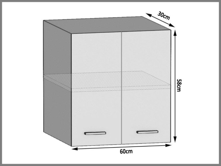Szafka kuchenna wisząca TOR SG2-60/3/WT/GW1/0/B1