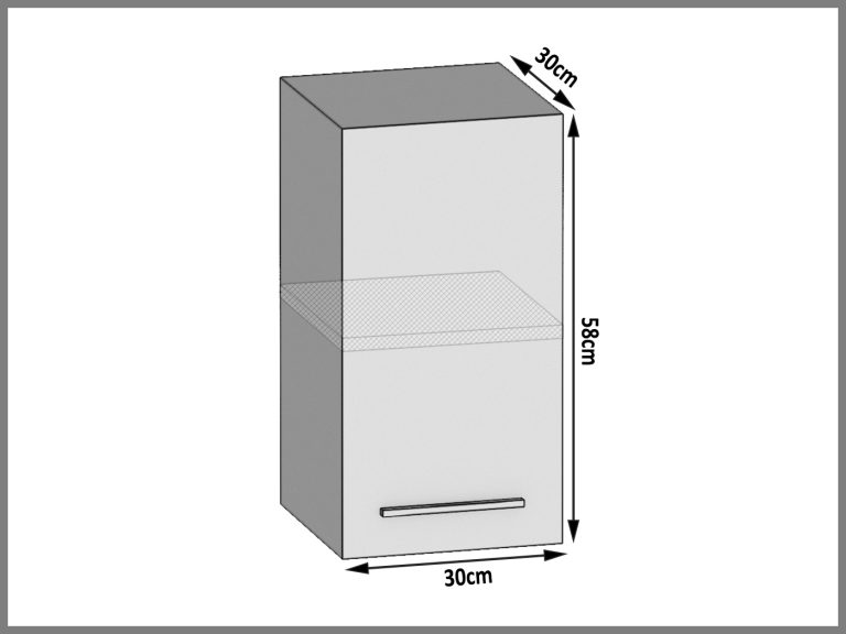 Szafka kuchenna wisząca TOR SG30/1/WT/HK/0/B1