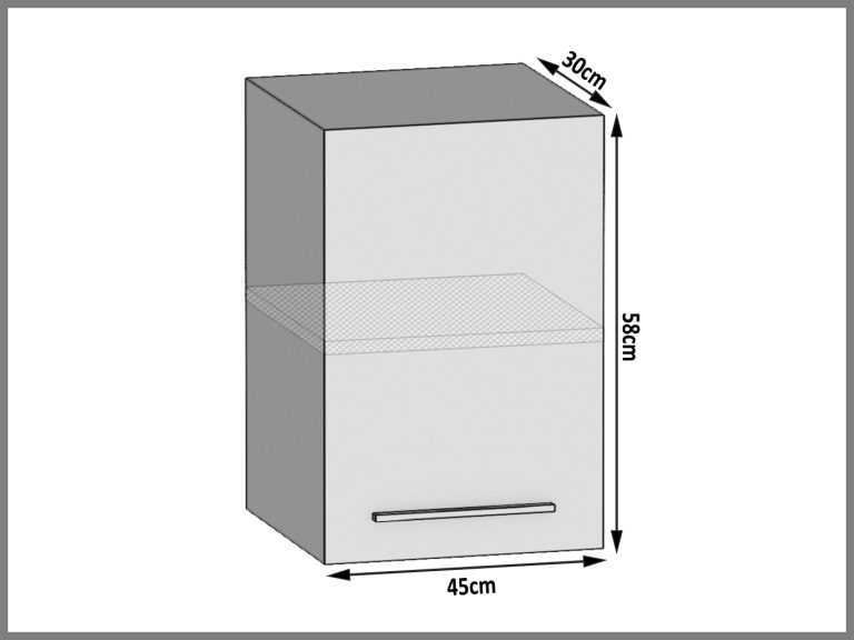 Szafka kuchenna wisząca TOR SG45/1/WT/WT/0/U