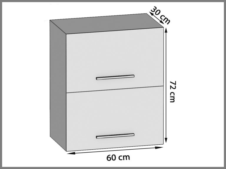 Szafka kuchenna wisząca pawlaczowa TOR SGP2-60/2/WT/DW/0/B1