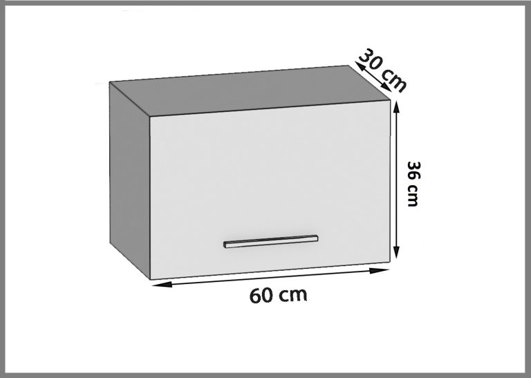 Szafka kuchenna wisząca pawlaczowa TOR SGP60/2/WT/DS/0/U