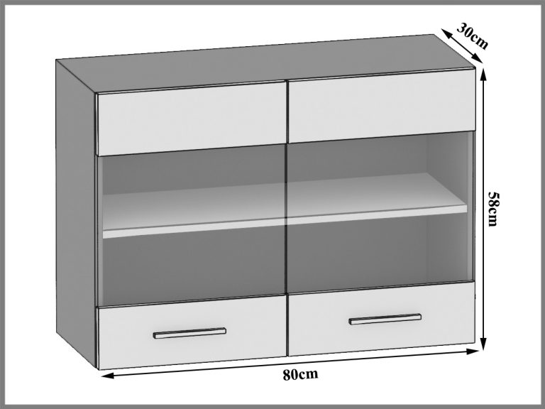 Szafka kuchenna wisząca TOR SGW80/2/WT/DS/0/U