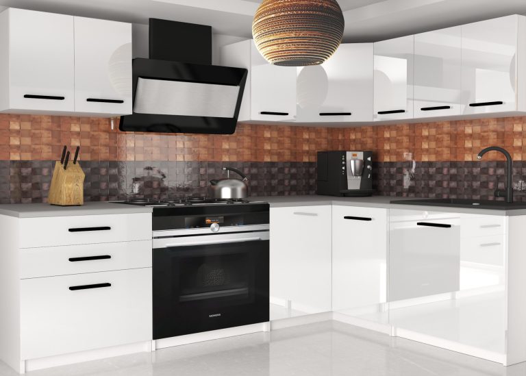 Meble kuchenne 300 cm białe połysk z blatem Producent INF ARMIN2/3/WT/W/0/B1
