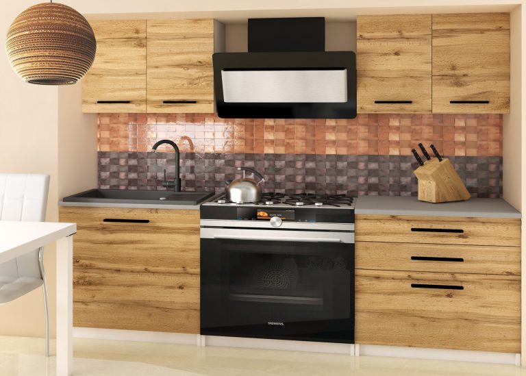 Meble kuchenne 120 cm dębowe dąb wotan dąb sonoma z blatem Producent TOR TIESTO2/2/WT/DW/0/B1