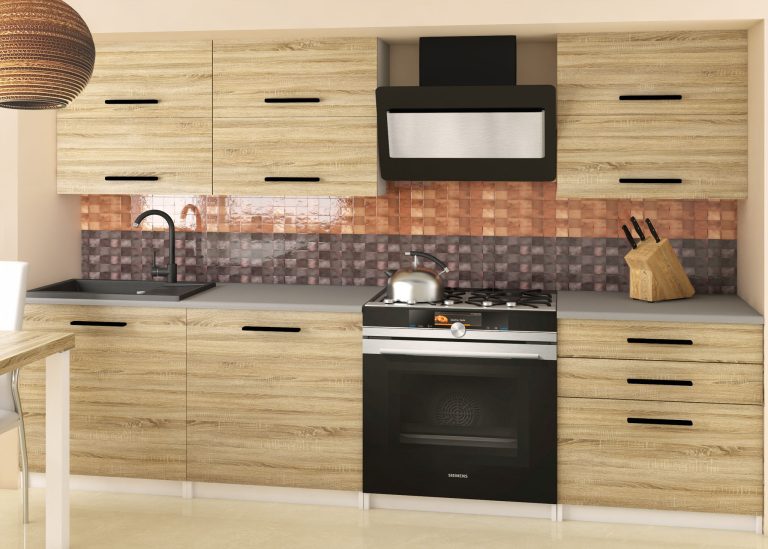 Meble kuchenne 180 cm dębowe dąb wotan dąb sonoma bez blatu Producent TOR PRIMERA2/2/WT/DS/BB/B1