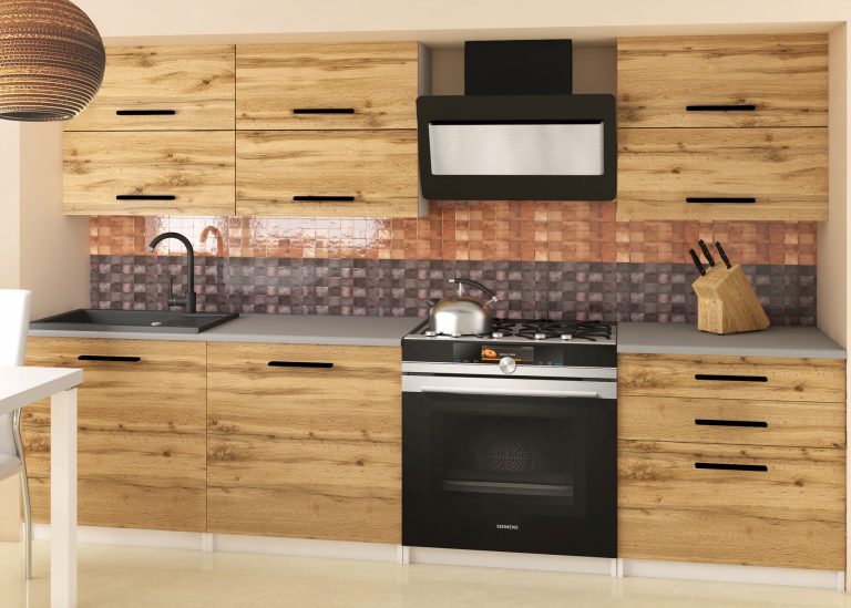 Meble kuchenne 180 cm dębowe dąb wotan dąb sonoma bez blatu Producent TOR PRIMERA2/2/WT/DW/BB/B1