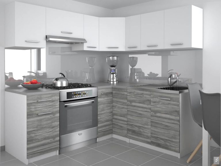Meble kuchenne 360 cm białe mat szara antracyt grafitowe z blatem Producent TOR LIDIAUNIQA3/4/WT/WTGW1/0/E