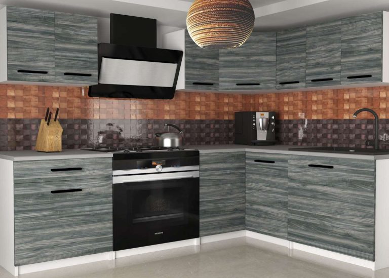 Meble kuchenne 300 cm szare antracyt grafitowe bez blatu Producent TOR ARMIN2/1/WT/GW1/BB/B1