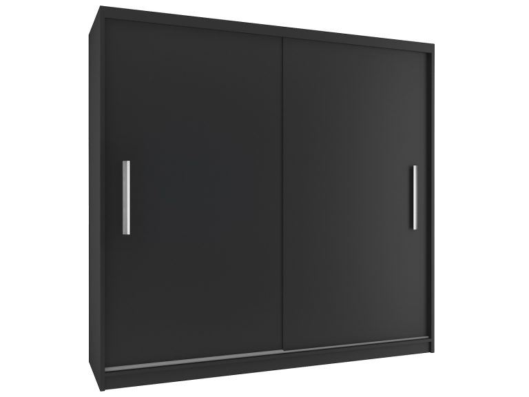 Szafa przesuwna 200 cm czarna heban ciemna Producent SI SZP1/2/B/B/0/AL