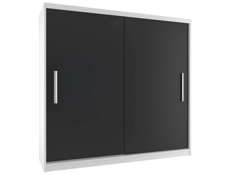 Szafa przesuwna 200 cm czarna heban ciemna Producent SI SZP1/2/W/B/0/AL