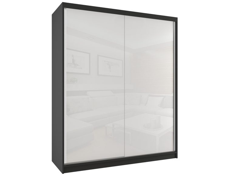Szafa przesuwna 158 cm biały połysk Producent BM SZP3/2/B/W/W/HI