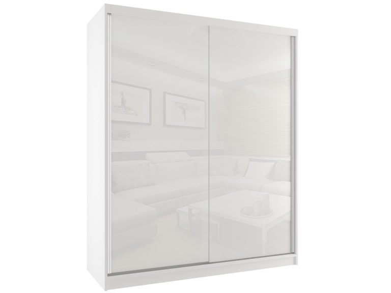 Szafa przesuwna 158 cm biały połysk Producent BM SZP3/2/W/W/W/HI