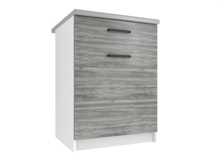 Szafka kuchenna dolna bez blatu 60cm szara TOR SDSZ1-60/0/WT/GW/0/B1