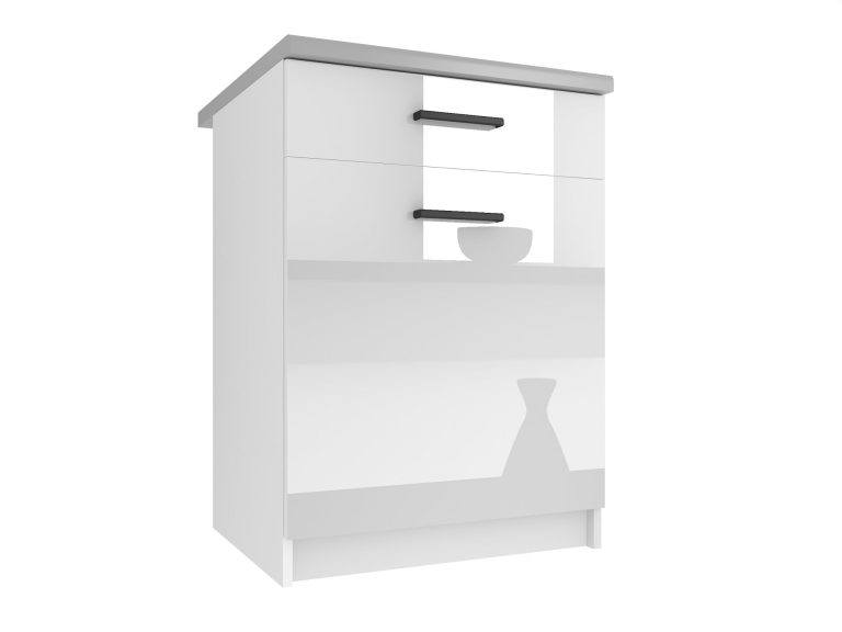 Szafka kuchenna stojąca z szufladami INF SDSZ1-60/0/WT/W/0/B1