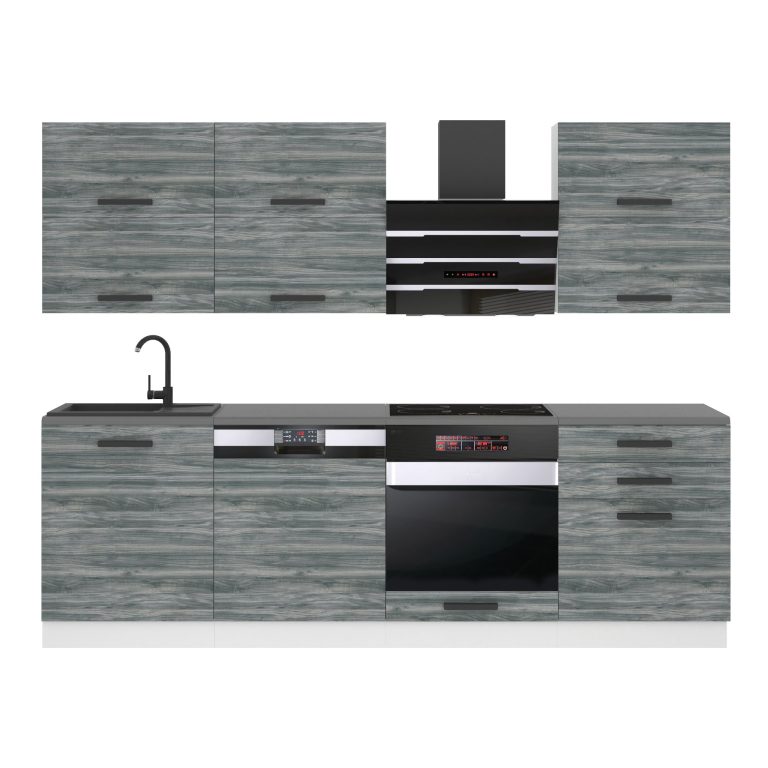 Meble kuchenne Premium Full Version 240 cm szare antracyt grafitowe bez blatu Producent TOR MADISON/0/WT/GW/0/B1