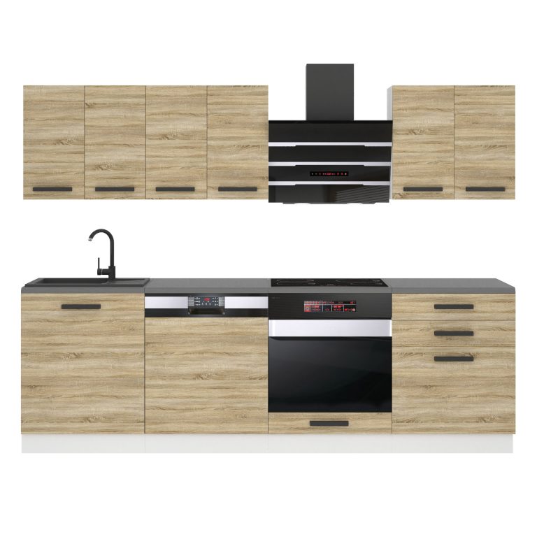 Meble kuchenne Premium Full Version 240 cm dębowe dąb wotan dąb sonoma z blatem Producent TOR SUSAN/0/WT/DS/B/B1