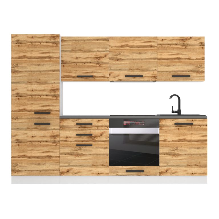 Meble kuchenne Premium Full Version 240 cm dębowe dąb wotan dąb sonoma z blatem Producent TOR SANDY/0/WT/DW/B/B1