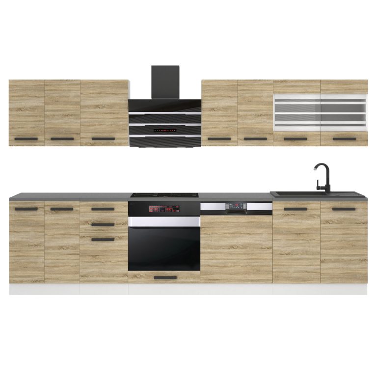 Meble kuchenne Premium Full Version 300 cm dębowe dąb wotan dąb sonoma bez blatu Producent TOR LUCY/0/WT/DS/0/B1