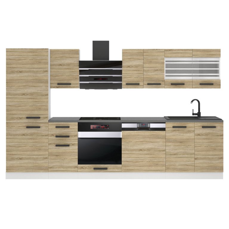 Meble kuchenne Premium Full Version 300 cm dębowe dąb wotan dąb sonoma bez blatu Producent TOR CINDY/0/WT/DS/0/B1