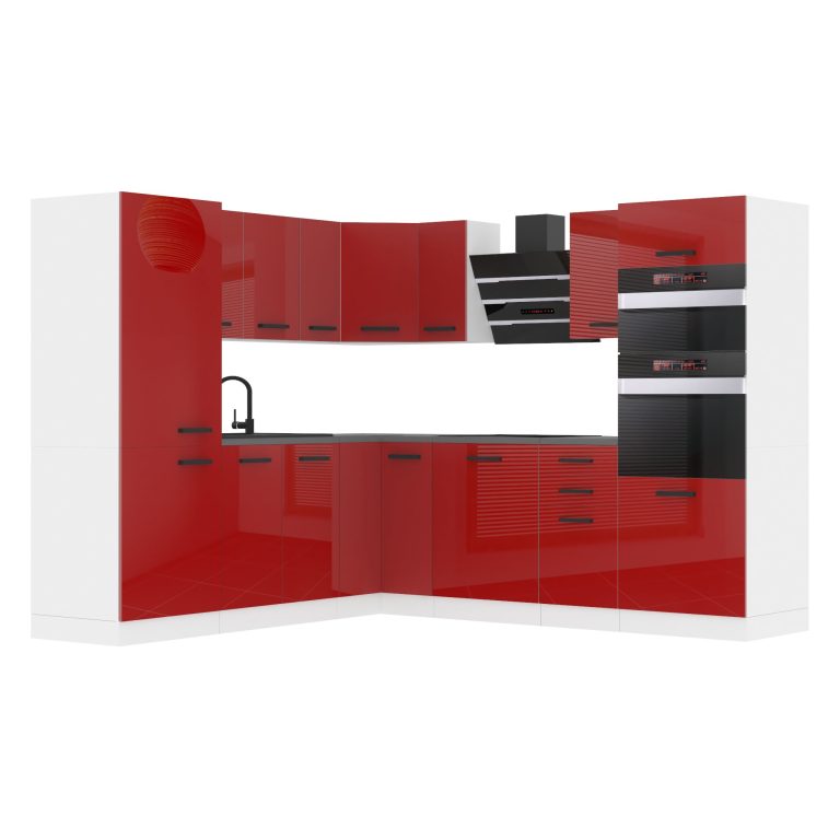 Meble kuchenne Premium Full Version 480 cm czerwone połysk bez blatu Producent INF STACY/0/WT/R/0/B1
