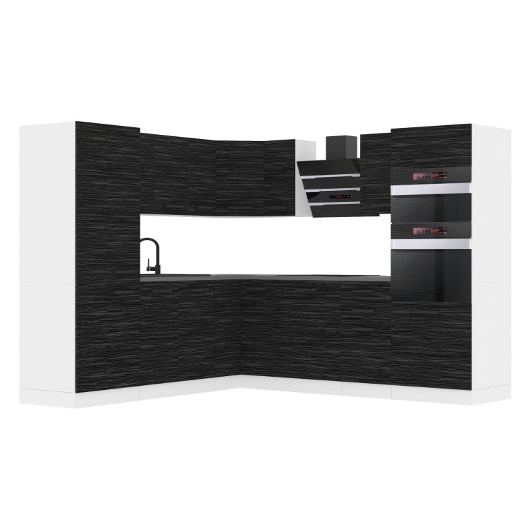 Meble kuchenne Premium Full Version 480 cm czarne heban ciemne z blatem Producent TOR STACY/0/WT/HK/B/B1