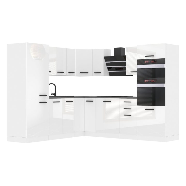 Meble kuchenne Premium Full Version 480 cm białe połysk z blatem Producent INF STACY/0/WT/W/B/B1
