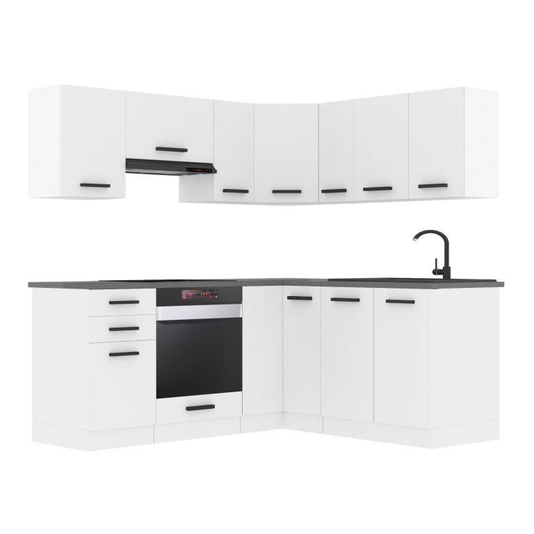 Meble kuchenne Premium Full Version 380 cm białe mat bez blatu Producent TOR SARAH/1/WT/WT/0/B1