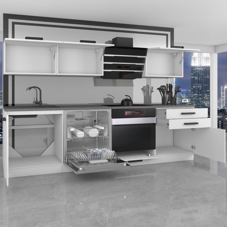 Meble kuchenne Premium Full Version 240 cm dębowe dąb wotan dąb sonoma z blatem Producent TOR LINDA/0/WT/DS/B/B1