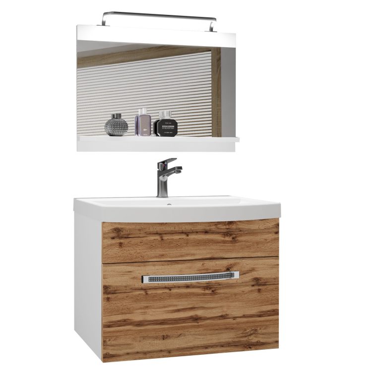 Zestaw mebli łazienkowych Glamour 4 GLA M 1/0/W/DW/0/MB/PP