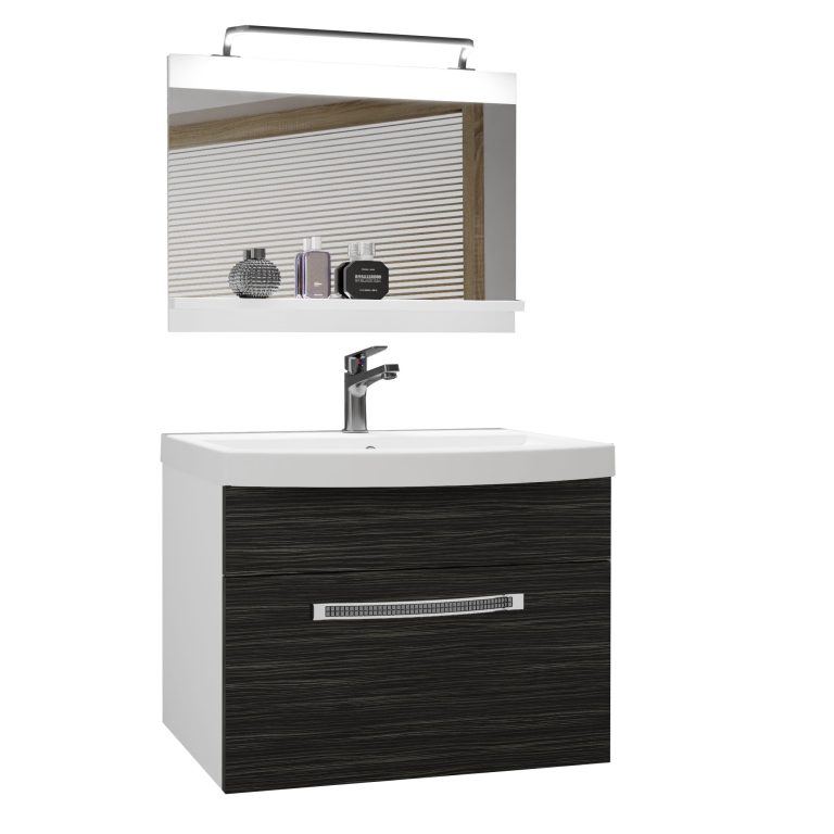 Zestaw mebli łazienkowych Glamour 2 GLA M 1/0/W/HK/0/MB/PP