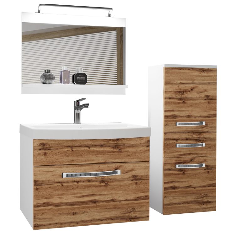 Zestaw mebli łazienkowych Glamour 23 GLA M 2/0/W/DW/0/MB/PP