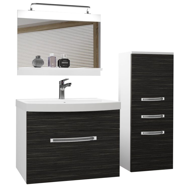 Zestaw mebli łazienkowych Glamour 21 GLA M 2/0/W/HK/0/MB/PP
