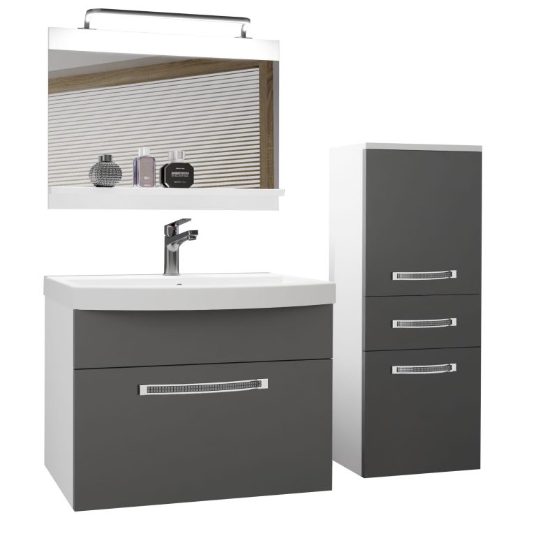 Zestaw mebli łazienkowych Glamour 22 GLA M 2/0/W/SR/0/MB/PP