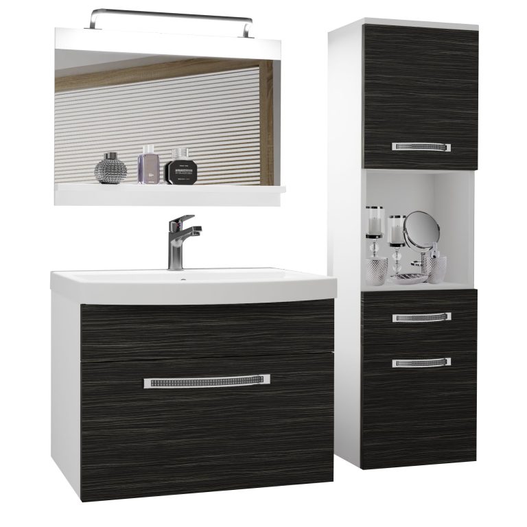 Zestaw mebli łazienkowych Glamour 40 GLA M 3/0/W/HK/0/MB/PP