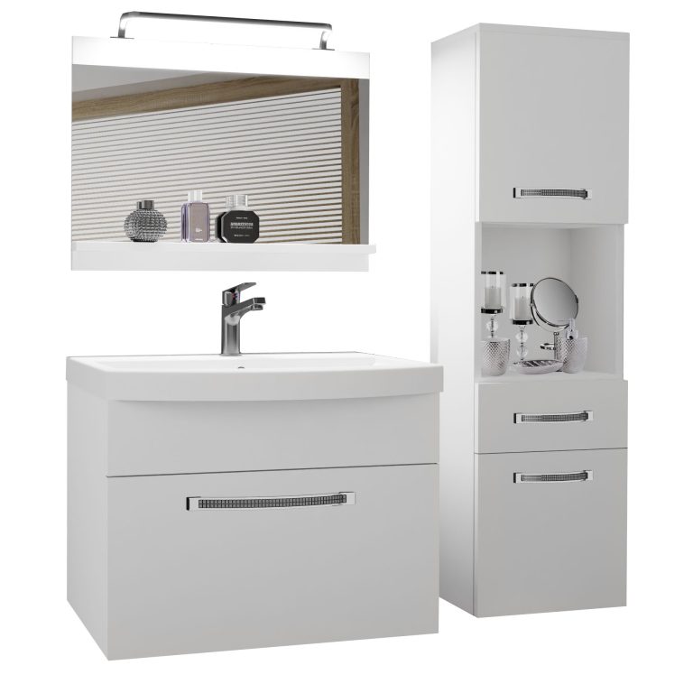 Zestaw mebli łazienkowych Glamour 39 GLA M 3/0/W/W/0/MB/PP