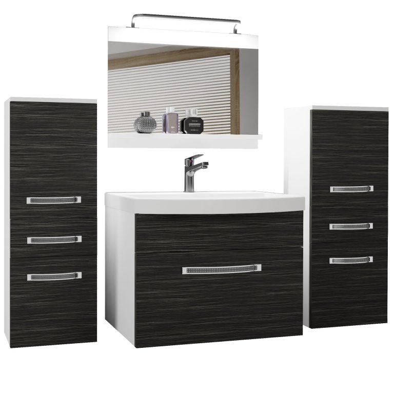 Zestaw mebli łazienkowych Glamour 59 GLA M 4/0/W/HK/0/MB/PP