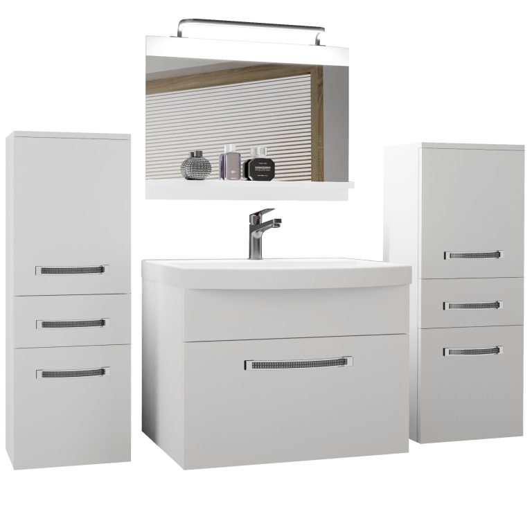 Zestaw mebli łazienkowych Glamour 58 GLA M 4/0/W/W/0/MB/PP
