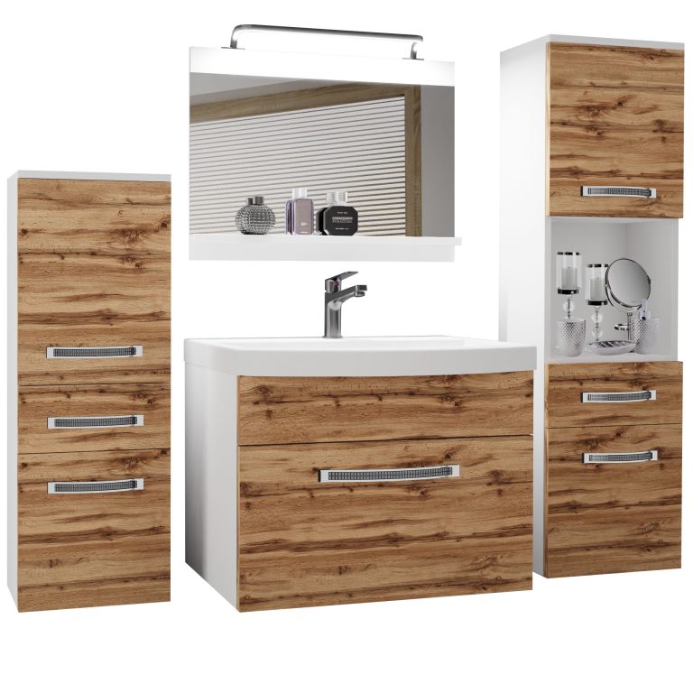 Zestaw mebli łazienkowych Glamour 80 GLA M 5/0/W/DW/0/MB/PP