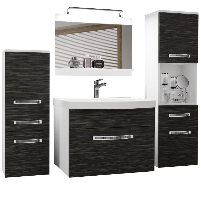 Zestaw mebli łazienkowych Glamour  78 GLA M 5/0/W/HK/0/MB/PP