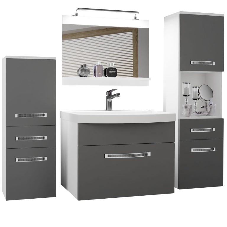 Zestaw mebli łazienkowych Glamour 79 GLA M 5/0/W/SR/0/MB/PP
