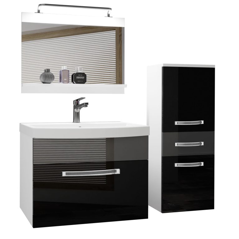 Zestaw mebli łazienkowych Glamour 30 GLA P 2/0/W/BS/0/MB/PP