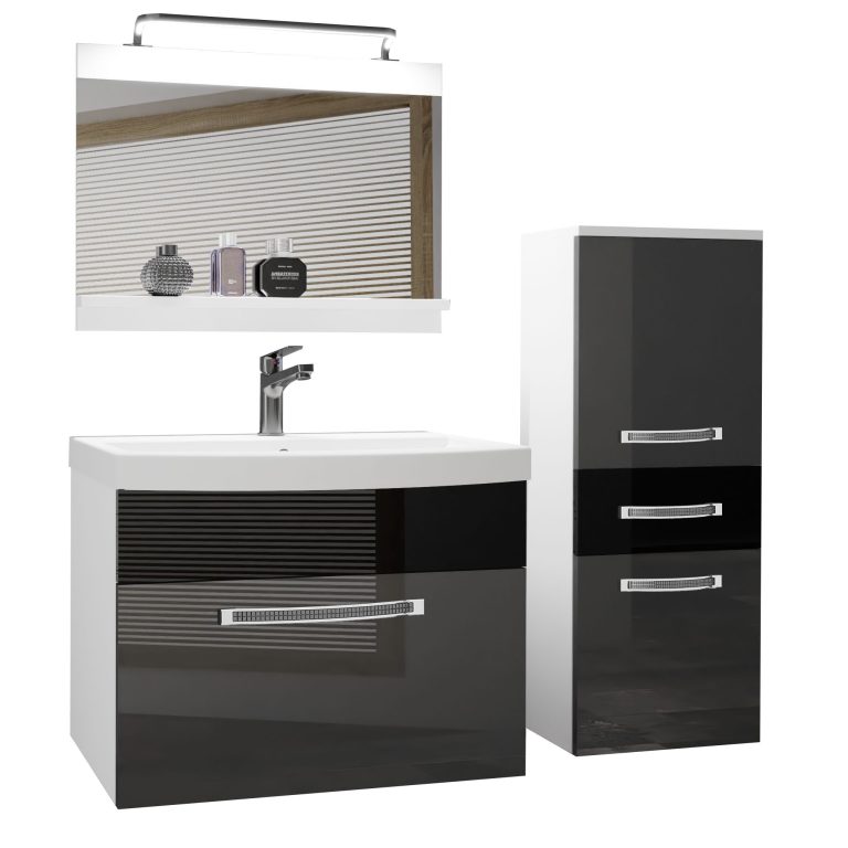 Zestaw mebli łazienkowych Glamour 31 GLA P 2/0/W/SB/0/MB/PP