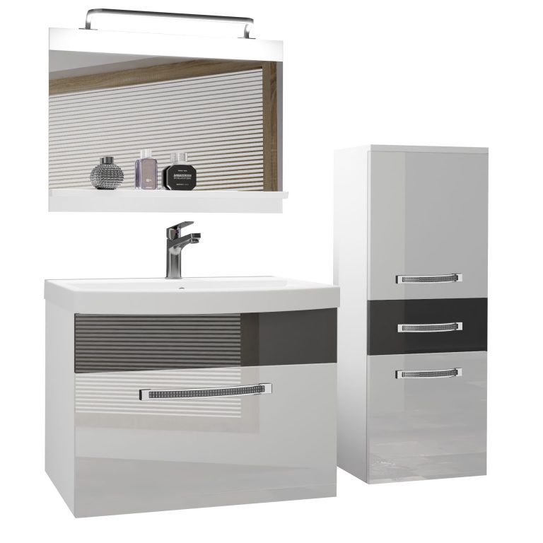 Zestaw mebli łazienkowych Glamour 28 GLA P 2/0/W/WS/0/MB/PP
