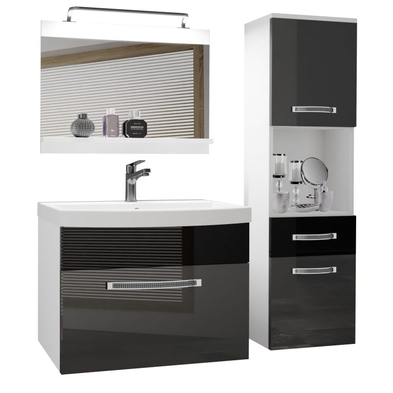 Zestaw mebli łazienkowych Glamour 50 GLA P 3/0/W/SB/0/MB/PP