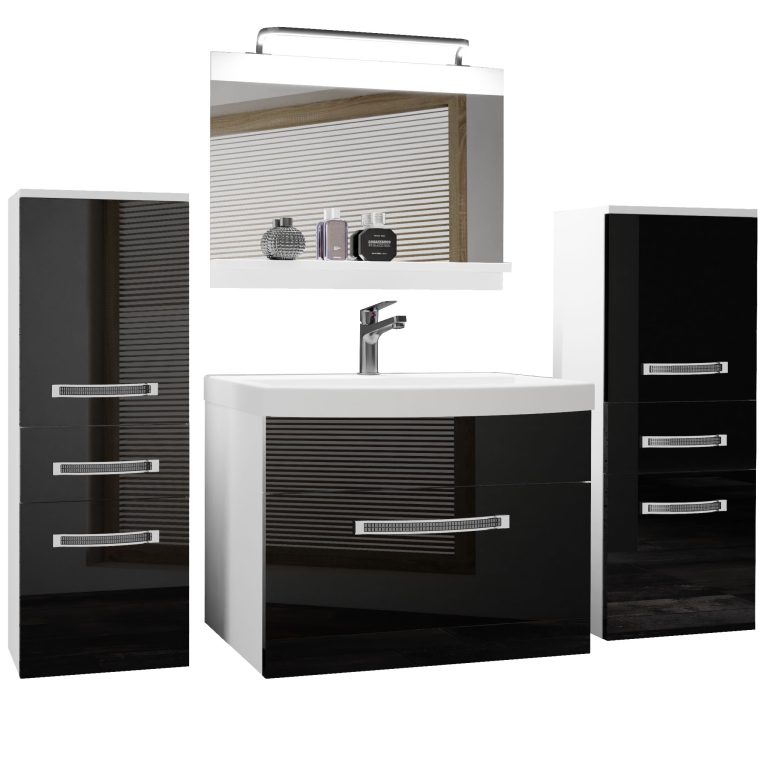 Zestaw mebli łazienkowych Glamour 63 GLA P 4/0/W/B/0/MB/PP