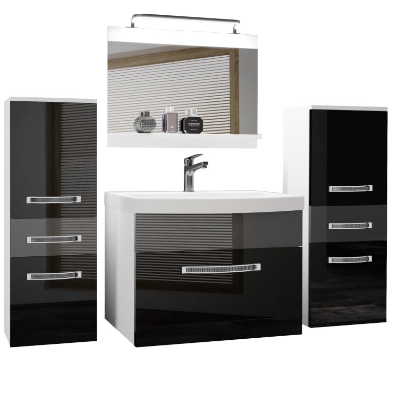 Zestaw mebli łazienkowych Glamour 68 GLA P 4/0/W/BS/0/MB/PP